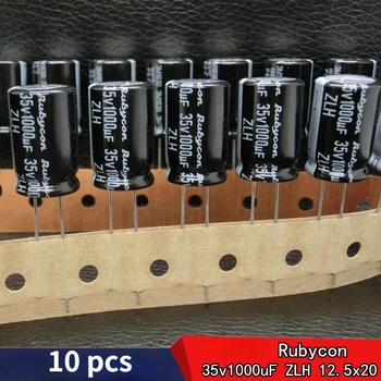 (10шт) Подлинный японский электролитический конденсатор Rubycon ZLH 35v1000uF с высокой частотой и низким сопротивлением 12.5x20 мм