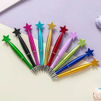 10шт Ручки в форме звезды, ручки-роллеры с черными чернилами, Шариковые ручки в форме звезды, Офисные школьные принадлежности, подарок на День рождения, Шариковая ручка