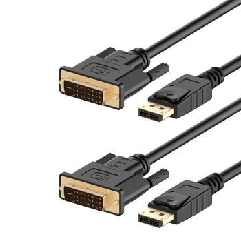2 кабеля DisplayPort (DP) - DVI, позолоченные, 6 футов