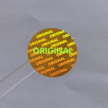 20 мм круглые оригинальные голографические этикетки с защитой от несанкционированного доступа, одноразовые наклейки с лазерной гарантией, индивидуальный дизайн логотипа