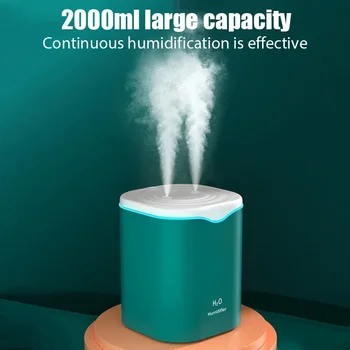 2000 Мл Холодный Туманообразователь Fogger Purify для Домашнего Офиса USB Увлажнитель Воздуха С Двойным Распылителем Эфирное Масло Ароматерапия Humificador
