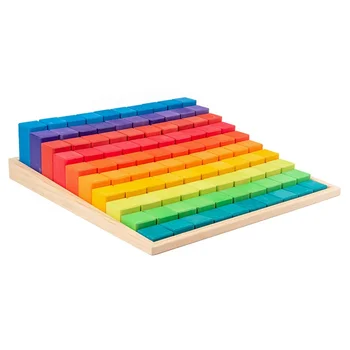 2021 Детский большой деревянный набор игрушек montessori rainbow, деревянная лестница, радужные кирпичики, обучающая игрушка для детей, большой набор