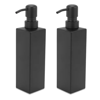 2X Новый черный дозатор жидкого мыла ручной работы из нержавеющей Стали, Аксессуары для ванной Комнаты, Кухонное оборудование, Удобное и современное.