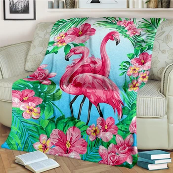 3D одеяло с фламинго, ультралегкое мягкое плюшевое фланелевое покрывало для дивана-кровати, лучшие подарки для офиса