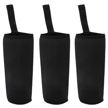 3X Термоизоляционный чехол для неопреновой чашки, держатель для бутылки с водой, 360 мл - 550 мл (550 мл черного цвета)