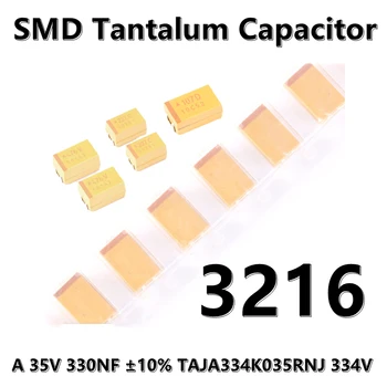 (5шт) 3216 (Тип A) 35V 330NF ± 10% TAJA334K035RNJ 334V 1206 SMD танталовый конденсатор