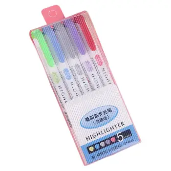 5шт цветных маркеров в виде ракушки, флуоресцентная ручка, 5-цветной маркер-хайлайтер, красочная ручка для рисования 