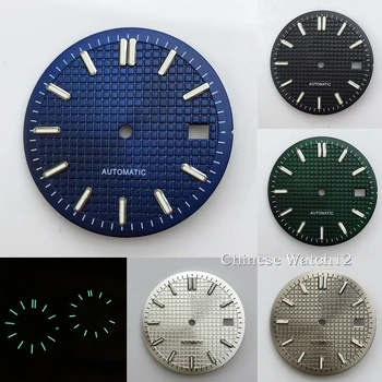 BLIGER DIY без логотипа 31 мм циферблат часов Зеленый светящийся подходит для NH35 ETA 2836 2824 механизм Mingzhu Miyota 8205 8215 821A