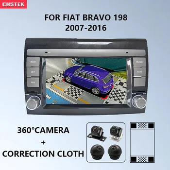CHSTEK Qualcomm Автомобильный Радио Мультимедийный Видеоплеер 360 Панорамная Камера Аудио Carplay для Fiat Bravo 198 2007-2016 Стереоэкран