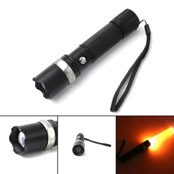 CREE XML-Q5 USB зарядка Zoom Перезаряжаемый полицейский фонарь stick LED фонарик водонепроницаемый полицейский дорожный жезл Факел фонарик