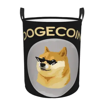 Dogecoin To The Moon Корзина для белья Складная Корзина для хранения одежды Большой Емкости Забавная детская Корзина HODL Crypto Blockchain