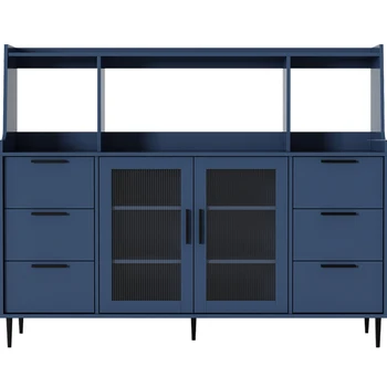 HXL Nordic Буфет для гостиной, многофункциональный шкаф для хранения, столовая, высокий шкаф для хранения, чайный шкафчик