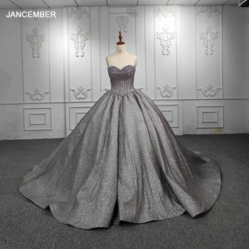 JANCEMBER Classic Grey Quinceanera Dresses Ball Gown Beading Vestidos De 15 Años 2023 Sweetheart DY9991 Платье Девушки Цветка
