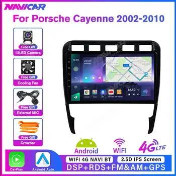 NAVICAR 2Din Android10.0 Автомагнитола для Porsche Cayenne 2002-2010 Стереоприемник Android Auto Автомобильный Мультимедийный Плеер Carplay IGO