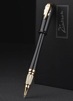 Picasso 986 Greek Irene Металлическая шариковая ручка с черным роликом и золотой отделкой, Многоразовая чернильная ручка, роскошный подарочный набор ручек для письма