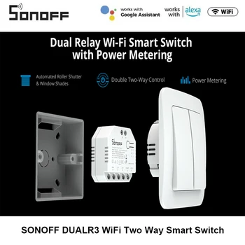 SONOFF DUAL R3 2-разрядный двойной релейный модуль DIY MINI Smart Switch Измерение мощности Управление умным домом через eWeLink Alexa Google Home