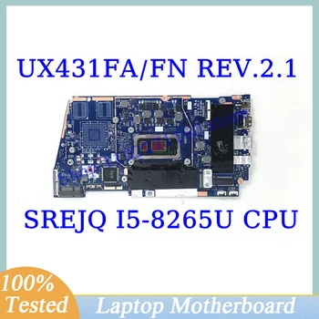 UX431FA /FN REV.2.1 Для материнской платы Asus ZenBook С процессором SREJQ I5-8265U Материнская плата ноутбука 100% Полностью протестирована, работает хорошо