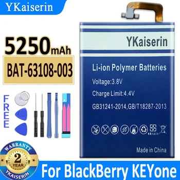 YKaiserin 5250mah BAT-63108-003 BAT63108003 Аккумулятор для Blackberry Keyone Batteries + Бесплатные Инструменты