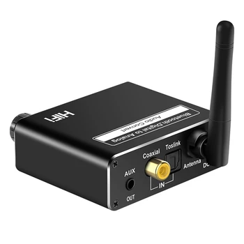 Беспроводной Цифроаналоговый Преобразователь Bluetooth 5.0 DAC Аксессуар С Дистанционным Управлением С Поддержкой Коаксиального Аудиоадаптера USB 3,5 Мм