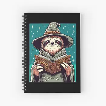 Блокнот на спирали Funny Sloth Дневник на 120 Страниц Прочные глянцевые студенческие блокноты для ведения дневниковых записей Учебы Школьной работы Мальчиков и девочек
