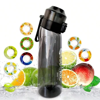 Бутылка для воды Motion с 7 вкусовыми капсулами, 650 мл, большая емкость, спортивная бутылка для воды, Стартовый набор, Новый фруктовый аромат