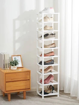 Вешалка для обуви в прихожей, многослойная вешалка для хранения дверцы обувного шкафа, простая пластиковая вешалка, вешалка для хранения тапочек, вешалка для органайзеров на высоких каблуках