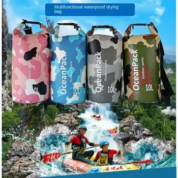 Водонепроницаемый комплект для плавания, карманный Спортивный Двойной рюкзак на шнурке 2Л/ 5Л/10Л, Мини-складная сумка для хранения одежды для плавания