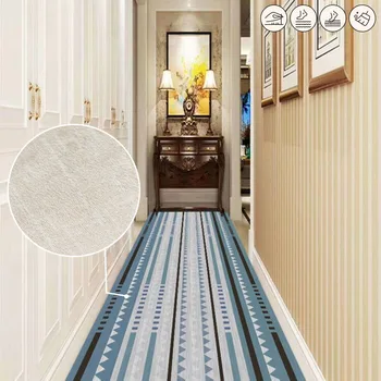 Геометрическая дорожка для коридора, длинные ковры для прихожей, украшения гостиной, домашние коврики для прохода, нескользящий коврик для декора прихожей
