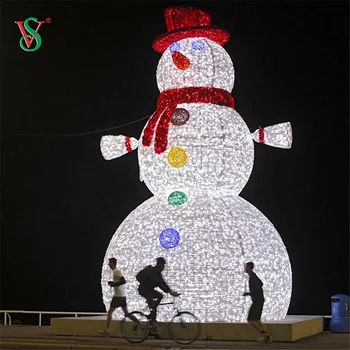 Гигантские рождественские акриловые фигурки снеговика из АБС-пластика для праздничного оформления двора Курортного парка на открытом воздухе