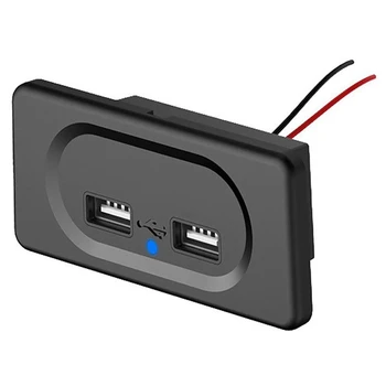 Двойное зарядное устройство USB 4.8A 12V 24V для мотоцикла, грузовика, лодки, автомобильного адаптера питания