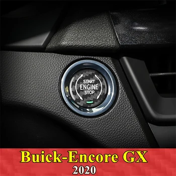 Для крышки кнопки запуска и остановки двигателя автомобиля Buick Encore Наклейка из настоящего углеродного волокна 2020