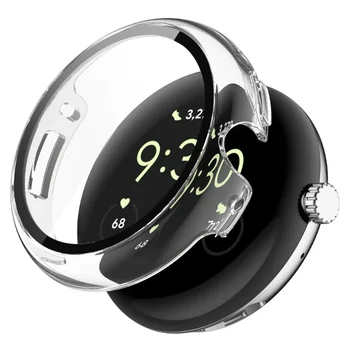 Защитный чехол с полным покрытием для Pixel Watch2, водонепроницаемая защитная оболочка для экрана, корпус умных часов, пленка из закаленного стекла