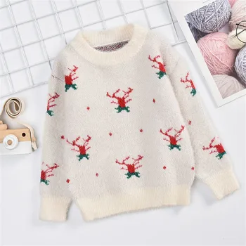 Зимний осенний свитер для девочек, одежда с длинными рукавами, детский пуловер, одежда для девочек, детский свитер контрастного цвета, пальто