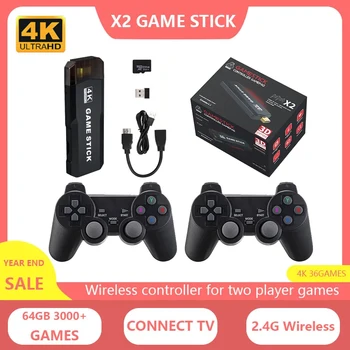 Игровая консоль X2 plus HD 4K 3D беспроводной портативный игровой контроллер 30000 + семейство игр TV игровая консоль stick PSP simulator