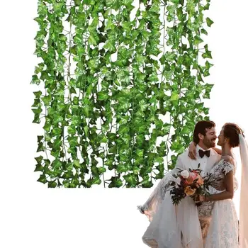 Искусственные растения, Нависающие искусственные листья Для помещений, Реалистичная Зелень, растения из плюща, украшение для дома, комнаты, сада, Свадьбы