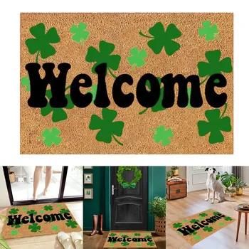 Коврики для ирландского дня, праздничные коврики, приветственные дверные коврики, полиэфирные дверные коврики