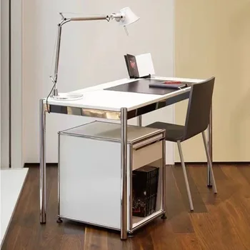 Красный компьютерный стол из сетки из нержавеющей стали, антикварный стол Bauhaus, бытовой конференц-стол USM, минималистичный современный письменный стол