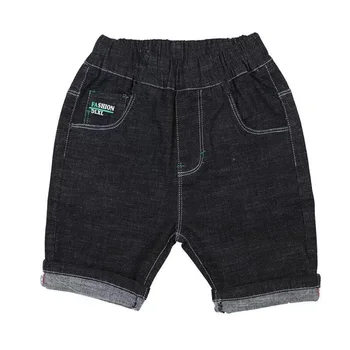Летняя джинсовая одежда для маленьких мальчиков, джинсовые шорты, Брюки с эластичной резинкой на талии, Короткие брюки, Повседневная одежда для мальчиков от 3 до 12 лет