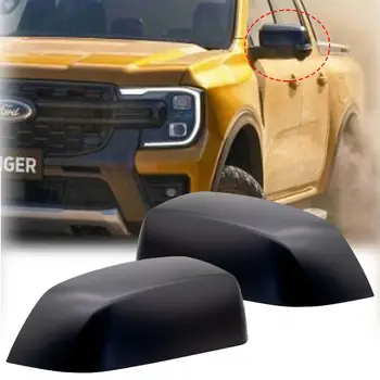 Матовые черные крышки боковых зеркал заднего вида для Ford Ranger 2022 + XLS XLT SPORT WILDTRACK Для Ford Everest 2023