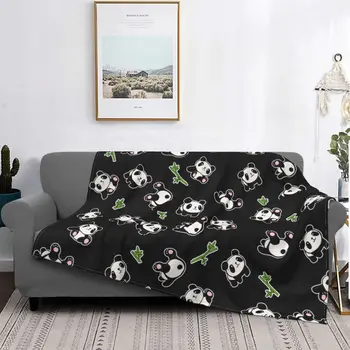Милые современные пушистые одеяла с изображением панды, Фантастические животные, Забавное Одеяло для кровати, диван-кушетка 125 *100 см, одеяло