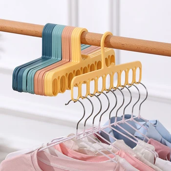 Многофункциональная пластиковая вешалка для одежды с девятью отверстиями, домашний шкаф, компактный Балкон, Ветрозащитная подвесная вешалка для одежды