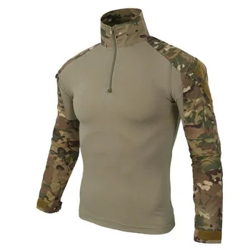 Мужская камуфляжная армейская футболка, мужская армейская тактическая футболка для солдат вооруженных сил, многокамерные камуфляжные футболки для пеших прогулок с длинным рукавом