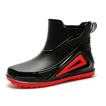 Мужская обувь для рыбалки 2024 г. Новые уличные нескользящие Легкие походные ботинки Shaxi Fishing Rain Boots Прочная водонепроницаемая резиновая обувь для рыбалки