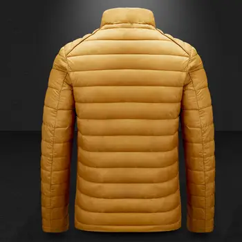 Мужская одежда Премиум-класса, мужское утолщенное хлопчатобумажное пальто с воротником-стойкой, Однотонный пуховик для улицы с горловиной, удерживающий тепло