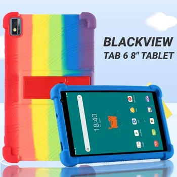Мягкий силиконовый чехол с подставкой для Blackview Tab 6 Case Tab6 8-дюймовый планшетный ПК с защитой от ударов для детей Funda