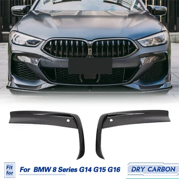 Накладки на Противотуманные Фары Переднего Бампера Dry Carbon для BMW 8 Серии G14 G15 G16 M Sport 2018-2022 Автомобильные Гоночные Накладки На Вентиляционные Отверстия