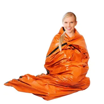 Наружное аварийное одеяло FirstAID, изоляция из аварийного спального мешка, светоотражающая оранжевая алюминизированная пленка, водонепроницаемое спасательное одеяло