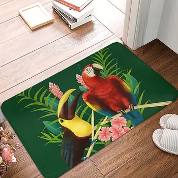 Нескользящий коврик Toucan, ковер с тропическими птицами Тукан и Алый Ара, коврик для гостиной, спальни, Молитва, украшение для помещений
