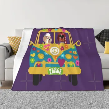Одеяло HIPPIE DUO Покрывало на кровать в гостиной Детское одеяло
