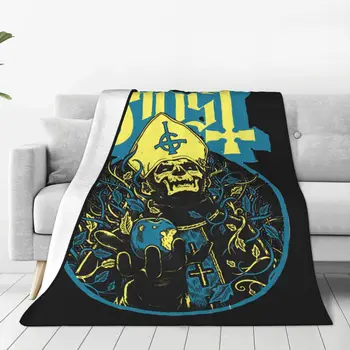 Одеяло Papa Ghost B.C. Шерстяная хэви-метал группа, забавные мягкие пледы для обивки кресел, украшения диванов